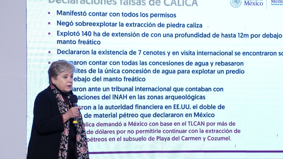La secretaria de Medio Ambiente, Alicia Bárcena