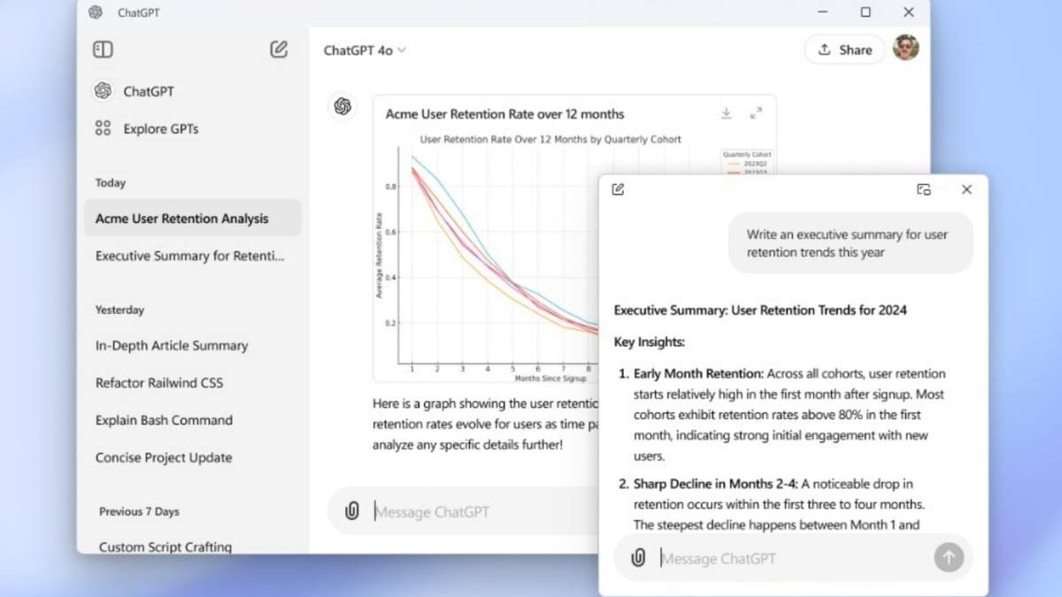 Recurso de la app de escritorio de ChatGPT para Windows - MICROSOFT