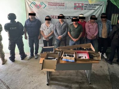Detienen en Chiapas a 9 presuntos integrantes del Cartel de Sinaloa; hirieron a un policía municipal