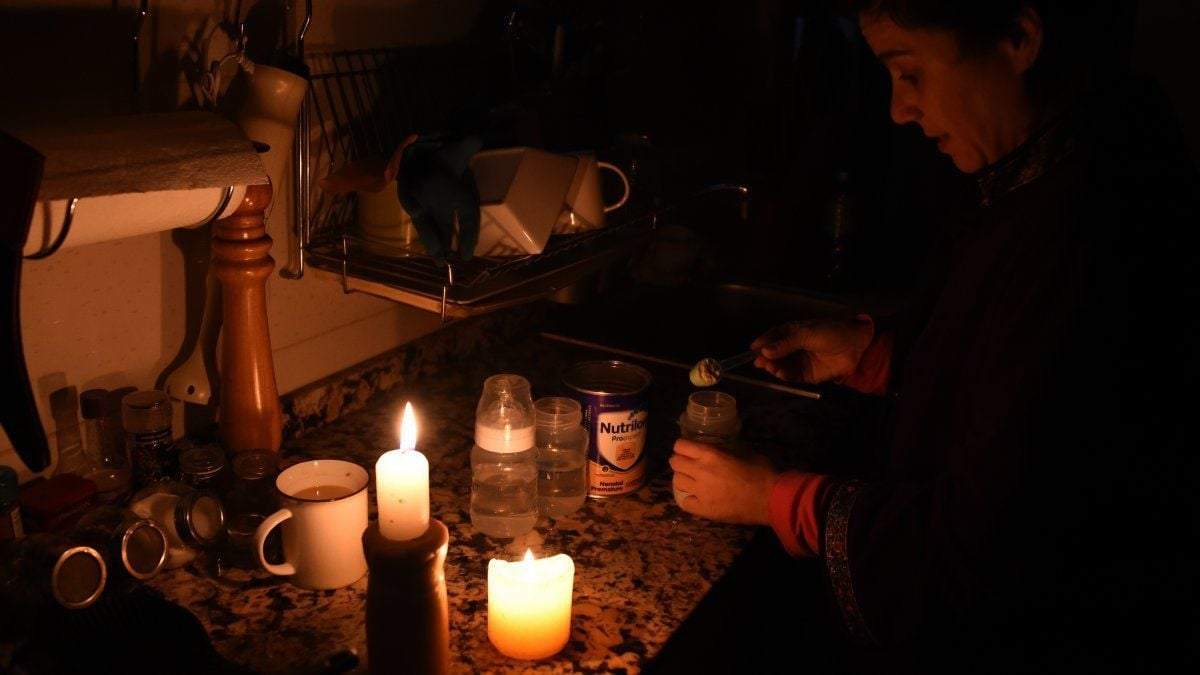 Cortes de electricidad en hogares. Fuente: (Twitter)