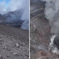 Montañista capta impresionantes imágenes del cráter del Popocatépetl con todo y fumarola (Video)