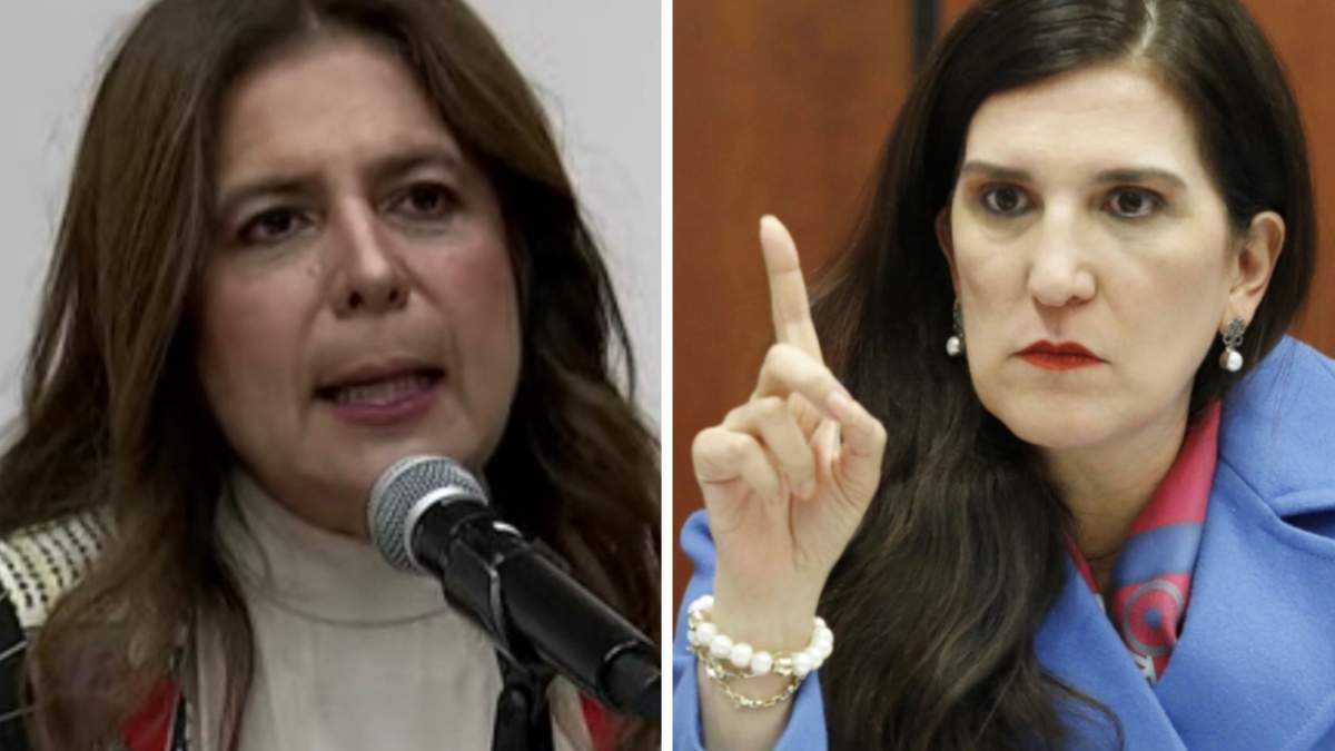 Cecilia Márquez y Kenia López Rabadán en la sesión de este miércoles