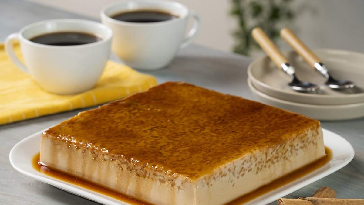 Flan de arroz con leche. Fuente: (X)