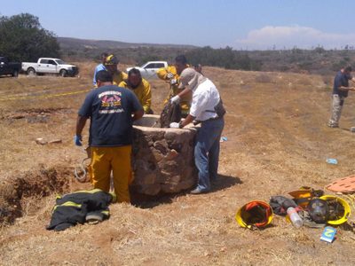 Descubren 'narcopozo” y campamento con seis cadáveres al sur de Ensenada