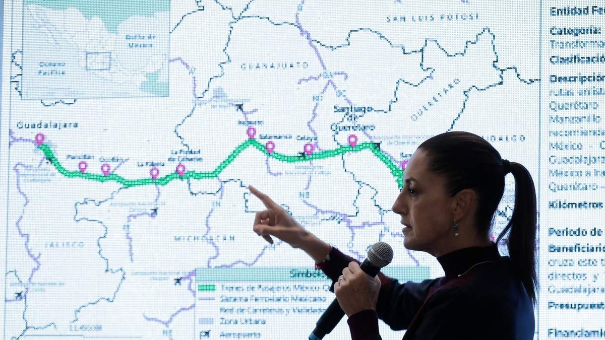 Sheinbaum presenta plan de trenes