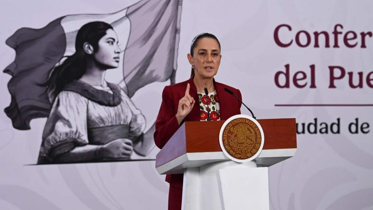 La presidenta Claudia Sheinbaum en la mañanera
