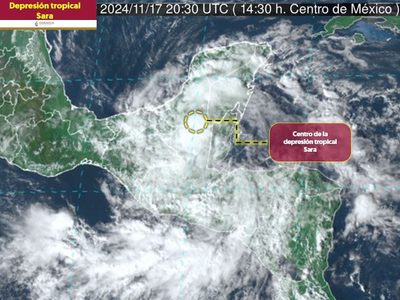 Sara entra a México como depresión tropical: estas son las entidades afectadas