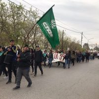 ATE se movilizó en Centenario por la falta de seguridad en las escuelas