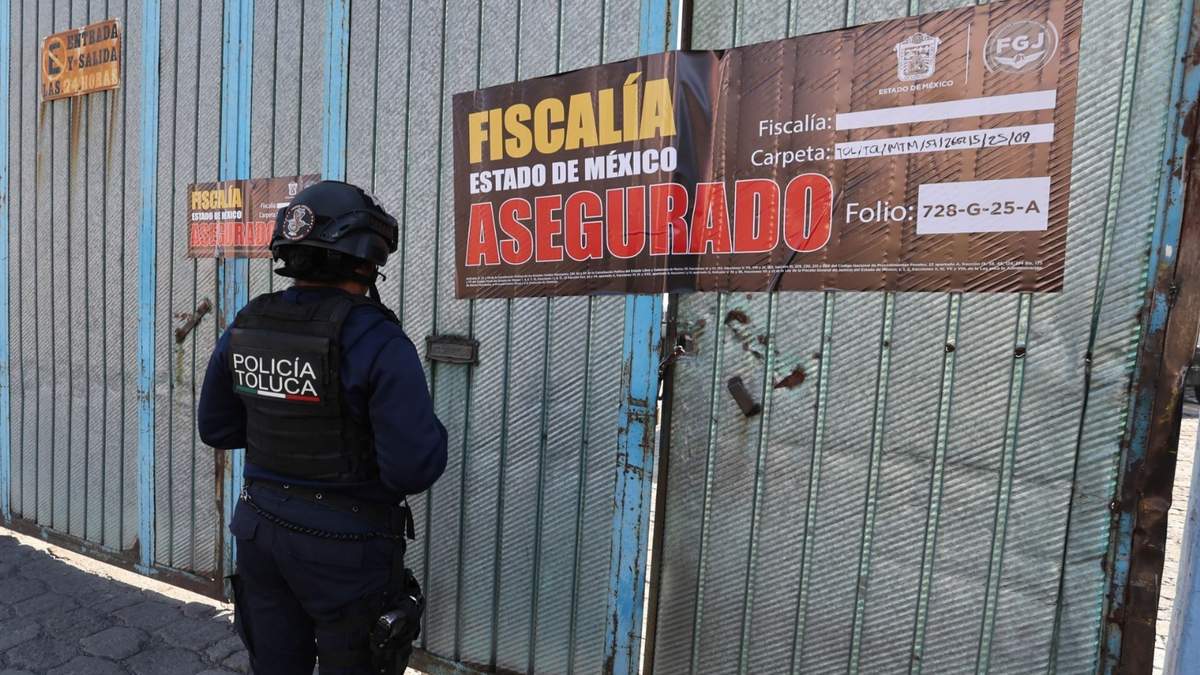 Predios asegurados en el municipio de Toluca durante la Operación Caudal