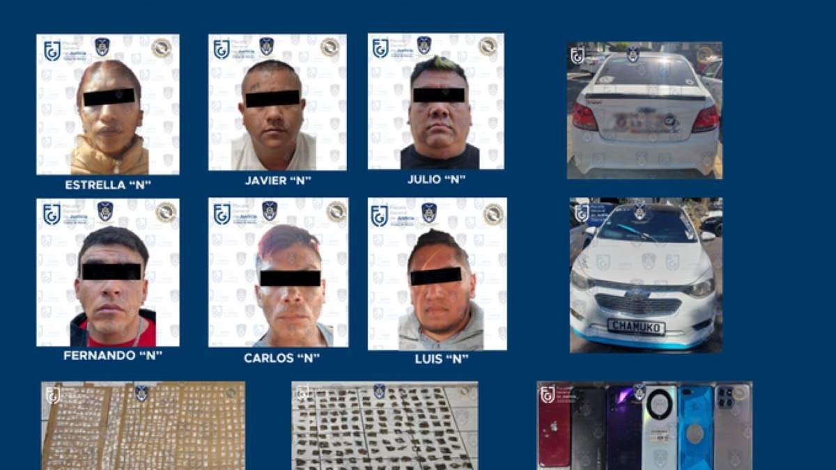 Presuntos integrantes de Los Tanzanios detenidos en la alcaldía Iztapalapa