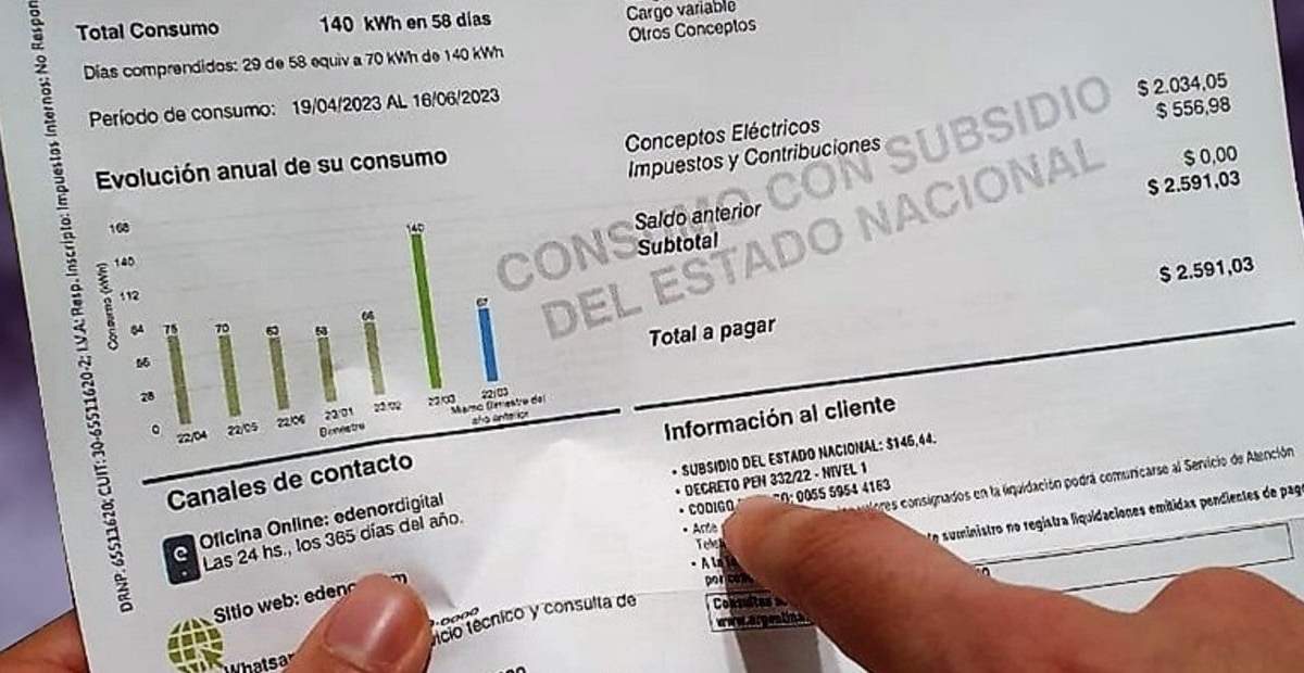 Subsidios de luz y gas. Fuente: (Instagram)