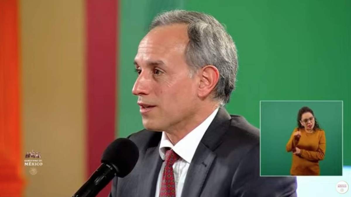 Hugo López-Gatell en la conferencia del miércoles