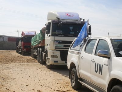 Entra convoy con ayuda humanitaria a Gaza; ONU pide mantener abierto el corredor