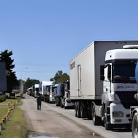 Una manifestación de exsoldados continentales paran el tránsito en la Ruta Nacional 22