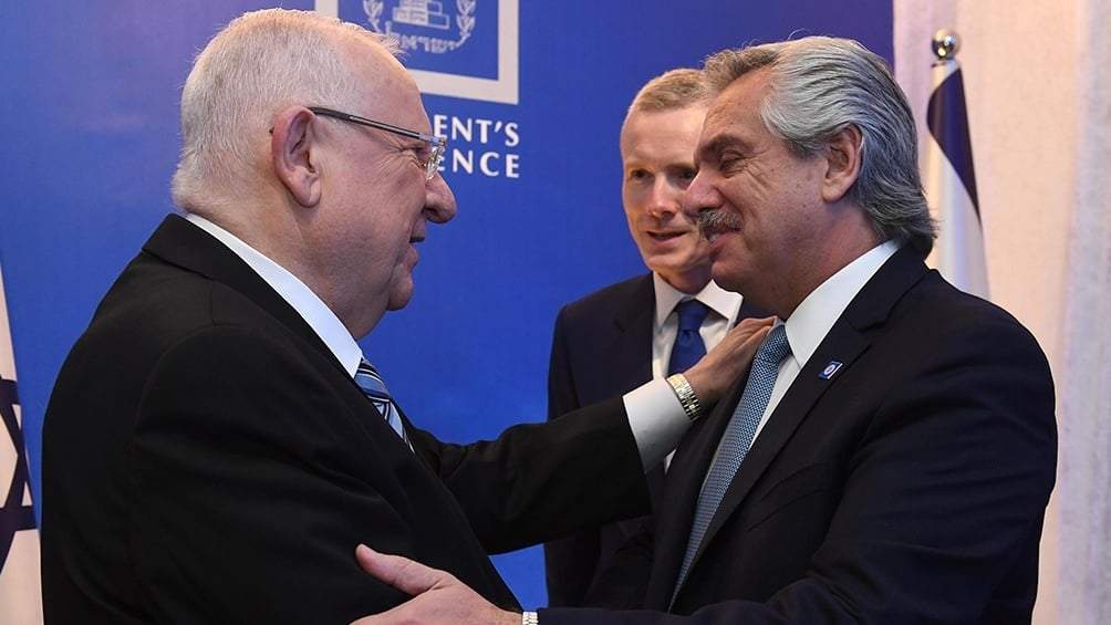 Alberto Fernández en Israel (foto: Twitter).