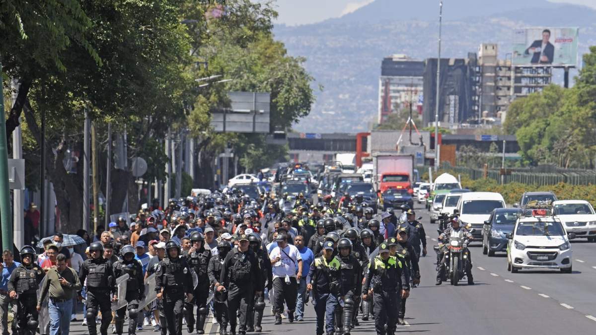 Protesta de transportistas en la CDMX