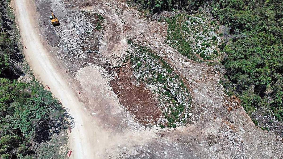 Dama Blanca sepultada por obras del Tren Maya