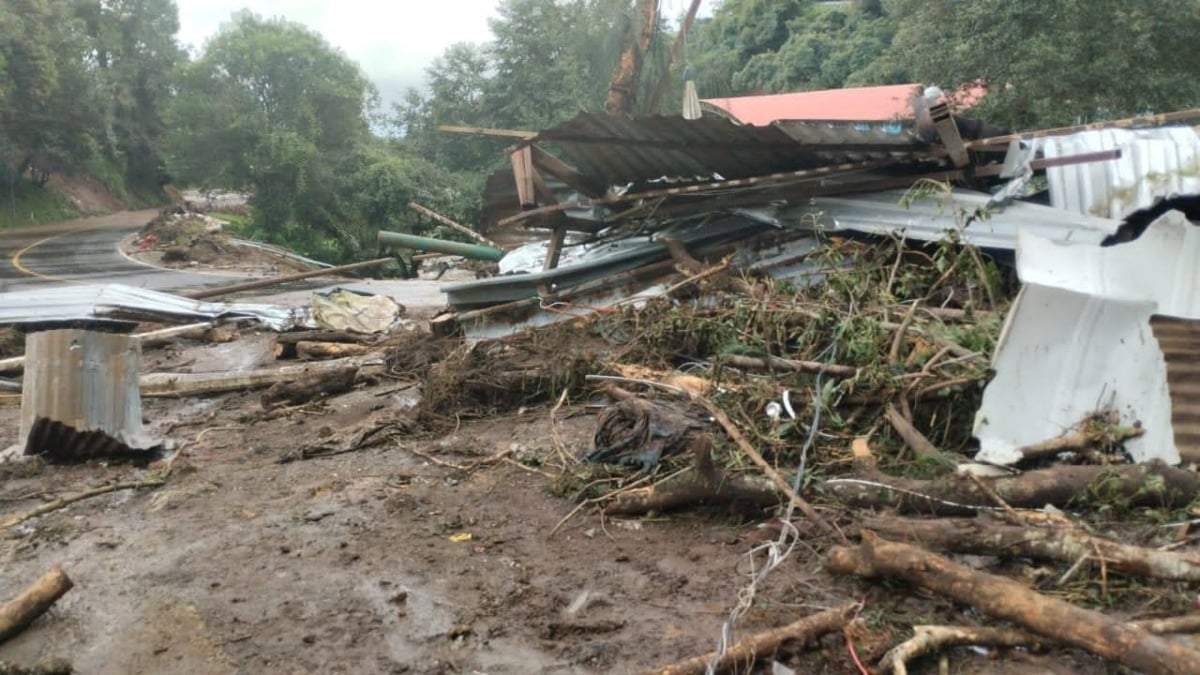 Daños causados por las lluvias en el municipio de Huauchinango