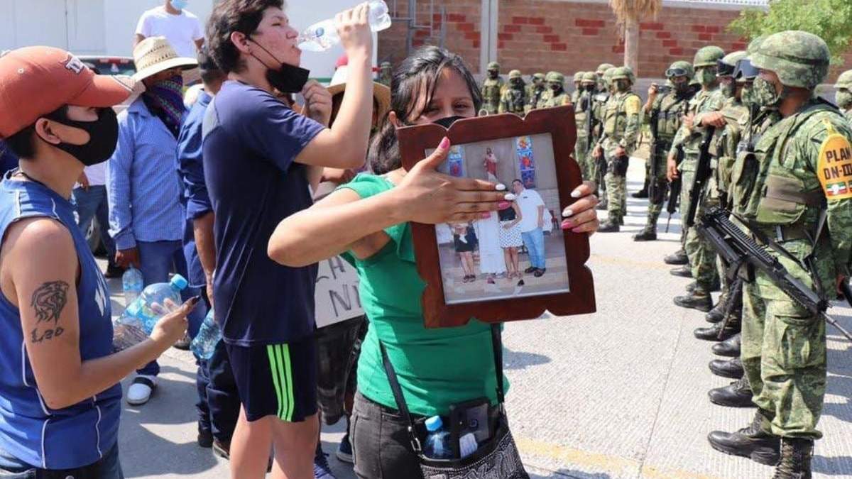 Protesta por hombre asesinato por elementos de la GN