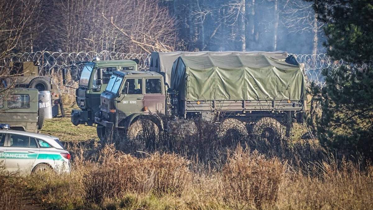 Migrantes en la frontera entre Bielorrusia y Polonia