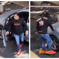 Conductor rompe la araña que le colocaron a su auto; lo apodan #LordInmovilizador (Video)