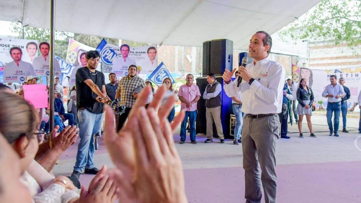 Mario Riestra Piña, candidato a la alcaldía de Puebla por la coalición Mejor Rumbo para Puebla