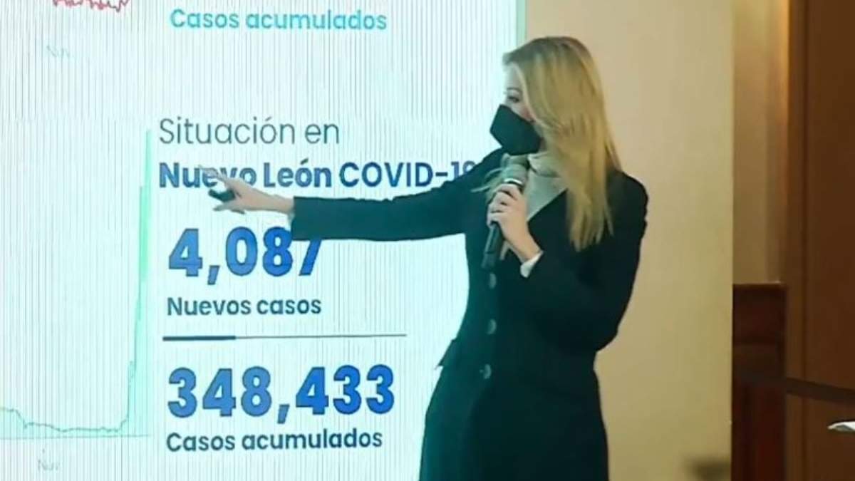 La secretaria de Salud de Nuevo León, Alma Rosa Marroquín Escamilla