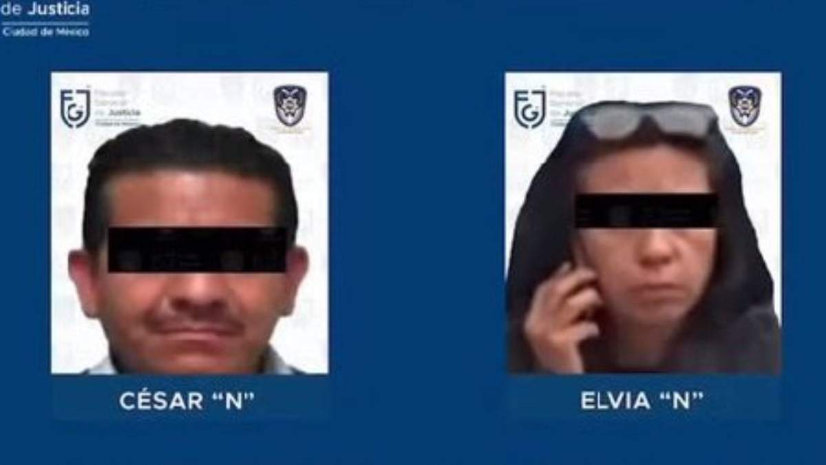César “N”, funcionario de la alcaldía Benito Juárez, y Elvia “N”, presunta gestora de la misma