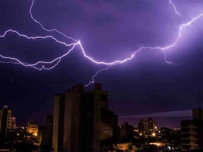 Alerta por tormentas eléctricas en varias regiones de la provincia