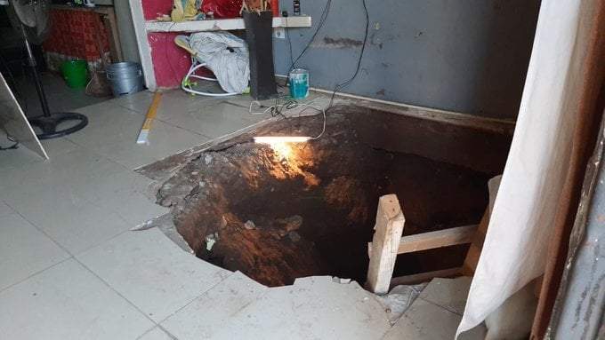 Socavón por narcotúnel que atravesó el sector y fue descubierto en 2011.