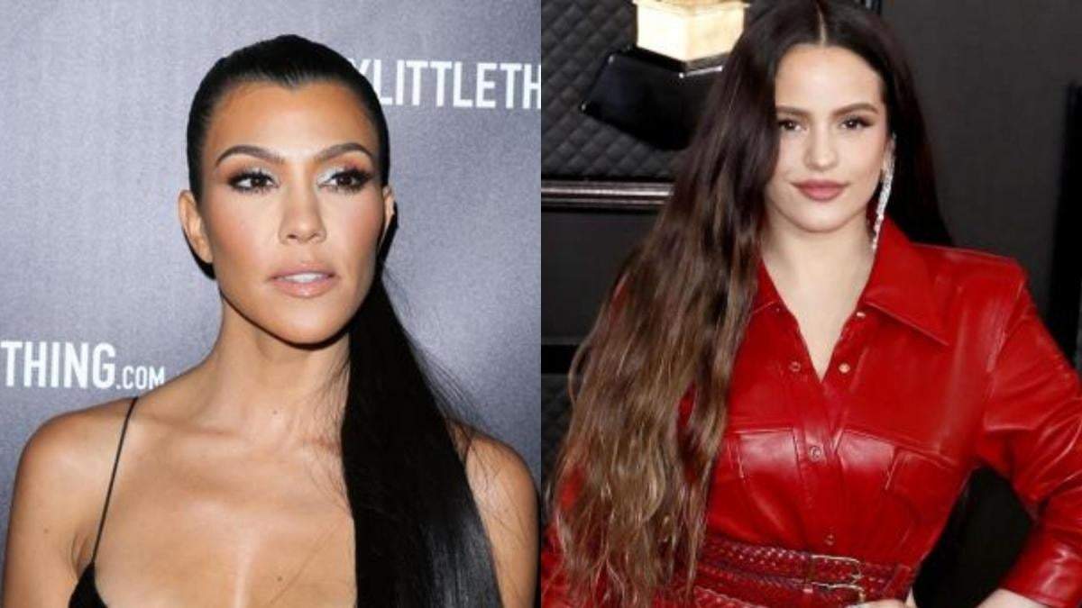 Rosalía y Kourtney Kardashian. Fuente: (Instagram)