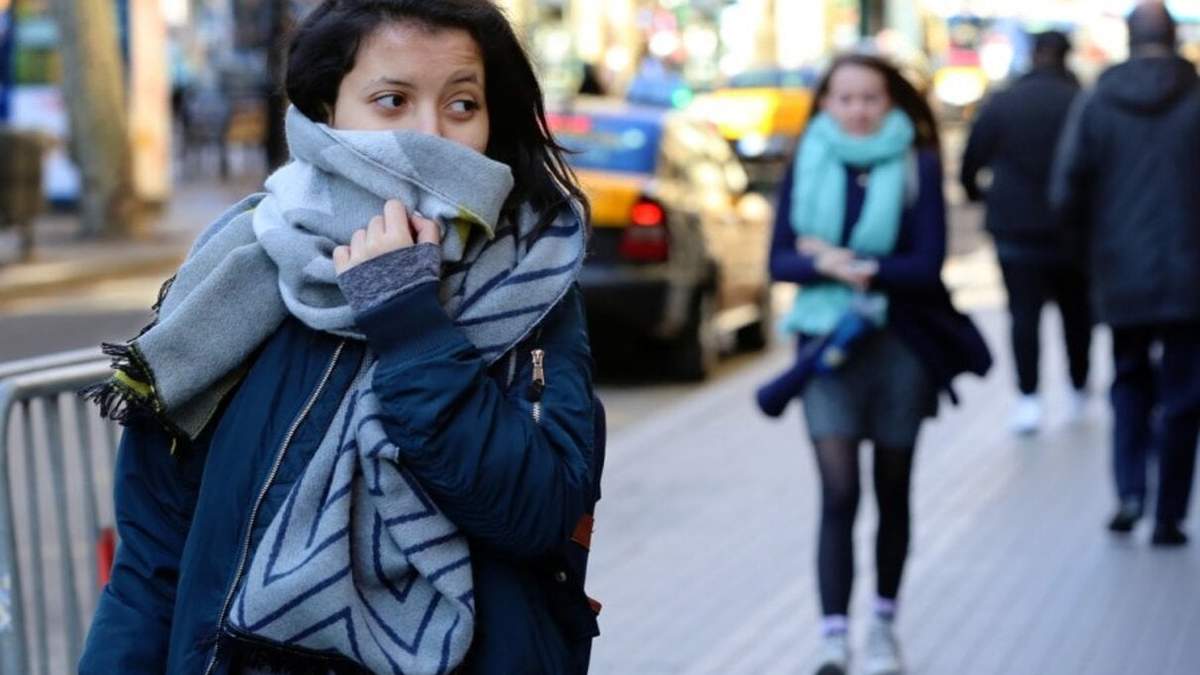 Tiempo inestable y frío en la ciudad. Fuente: (Twitter)