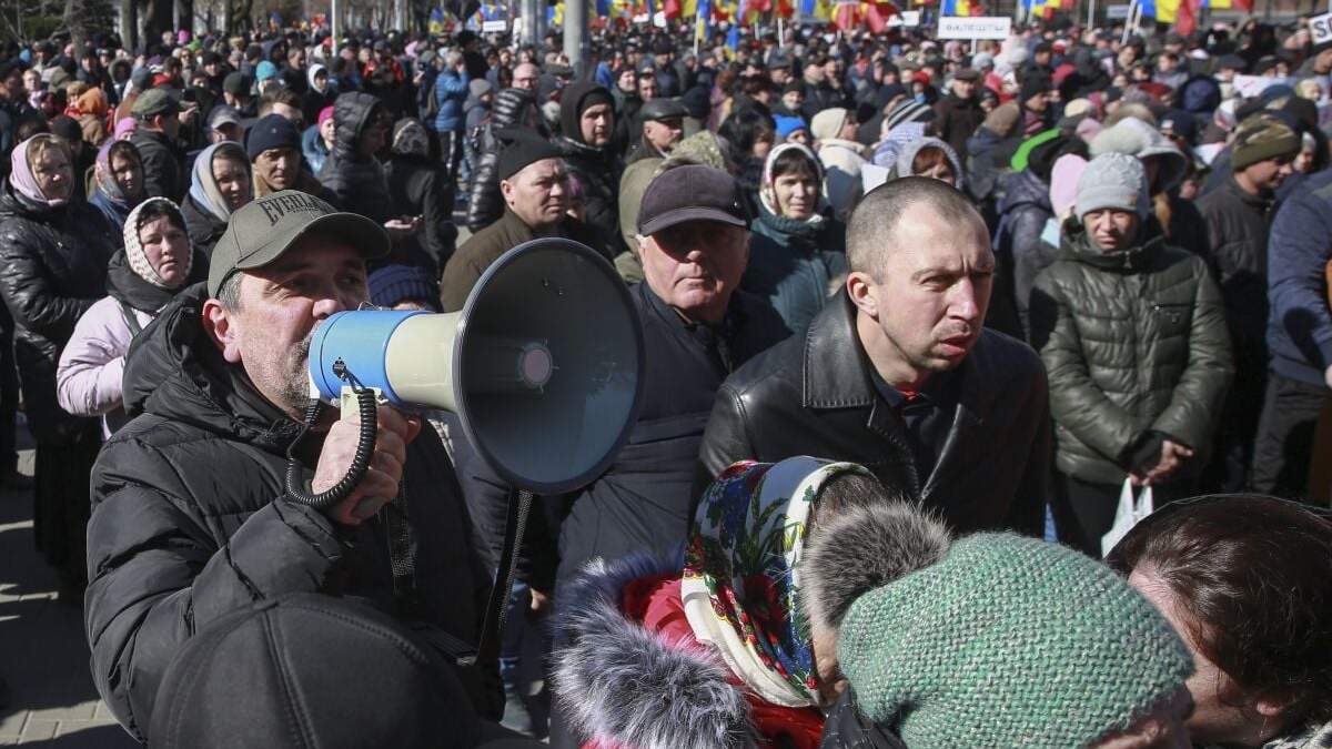 Imagen de la protesta en Chisinau, Moldavia