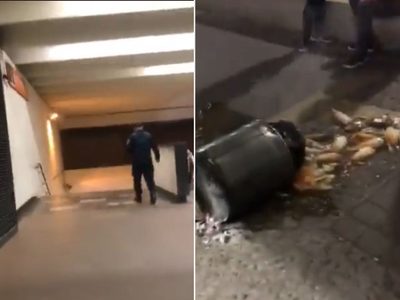 Culpan a policía por tirar olla de tamales de adulto mayor que los vendía afuera del Metro