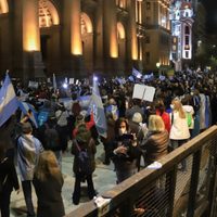 Tribunales: marcha y vigilia en apoyo a los jueces Bruglia, Bertuzzi y Castelli