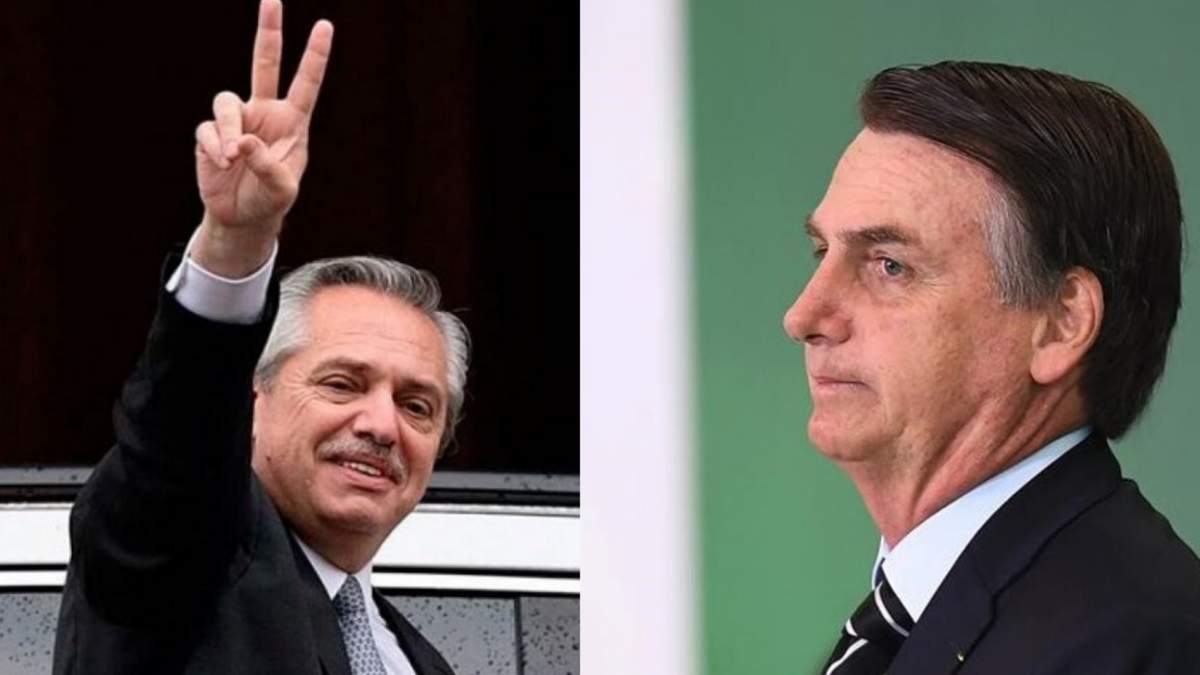 Fernández y Bolsonaro (foto: Twitter).