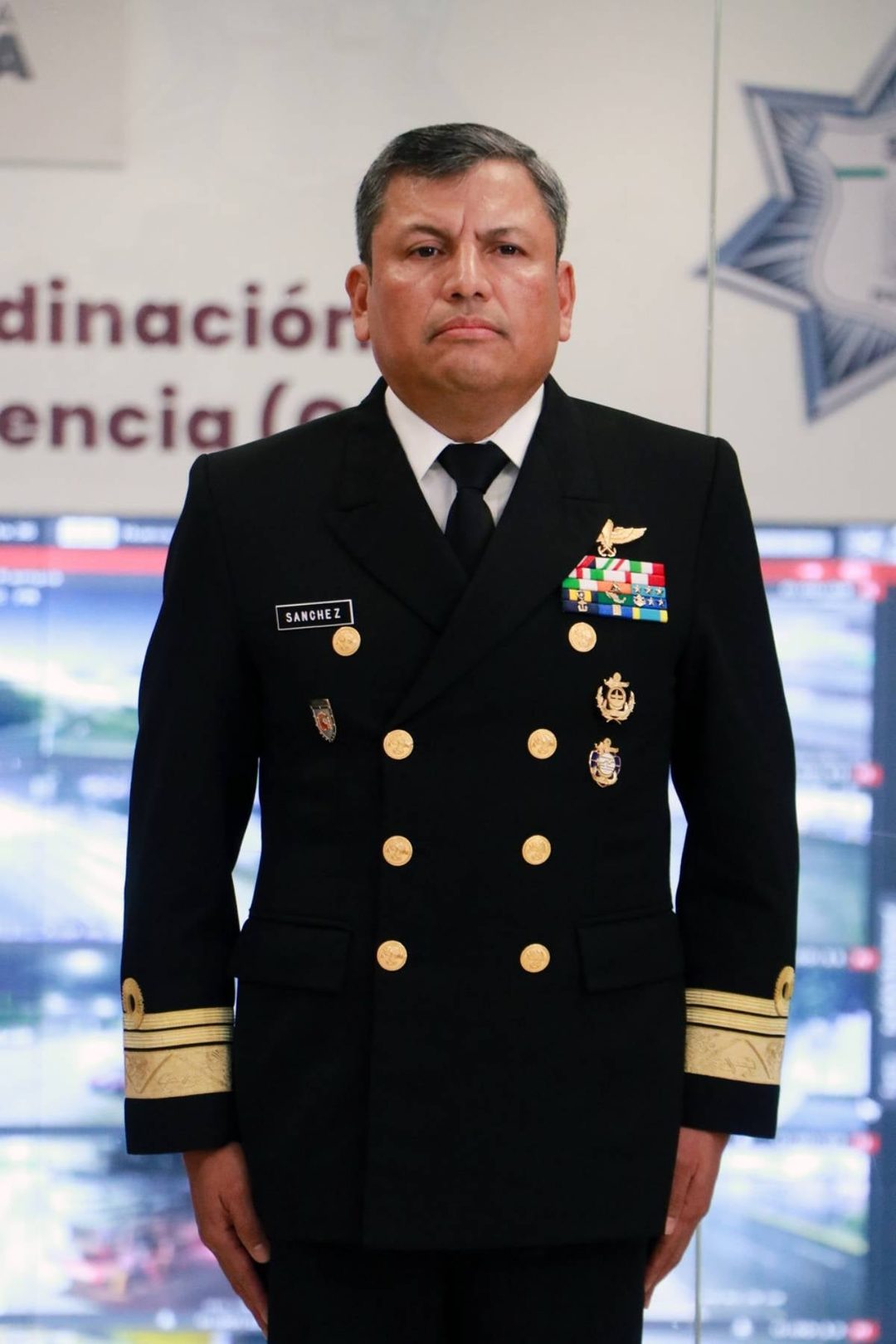 El titular de la SSP Puebla, vicealmirante Francisco Sánchez Gonzáles