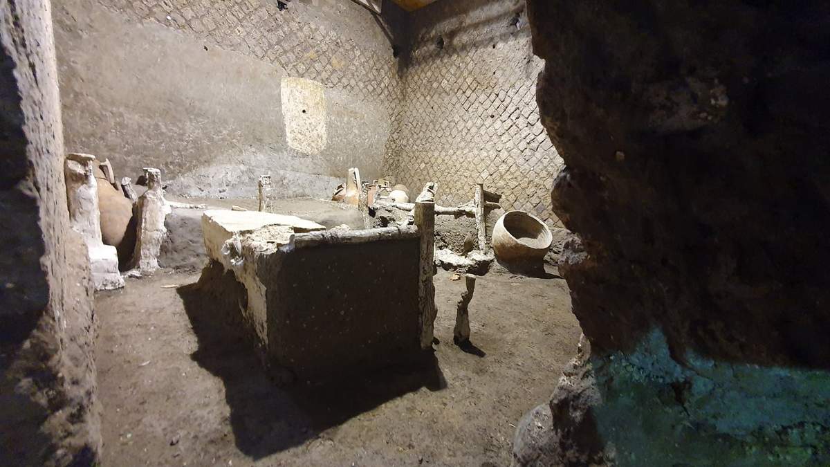Habitación encontrada en Pompeya. Fuente: (Twitter)