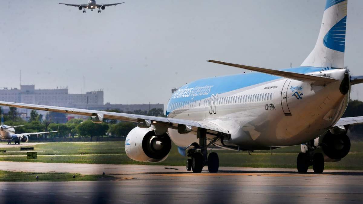 Avión de Aerolíneas Argentinas. Fuente: (Instagram).