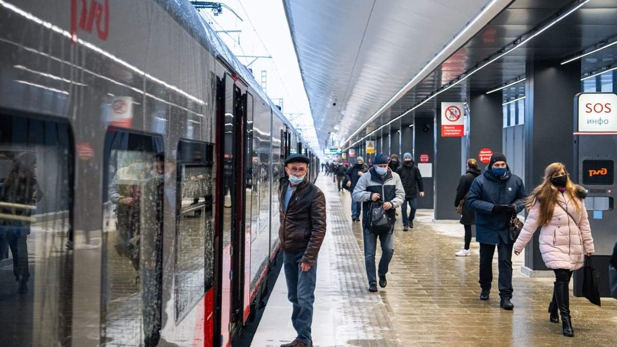 La estación de tren Khovrino, en Moscú. Foto: @MosSobyanin