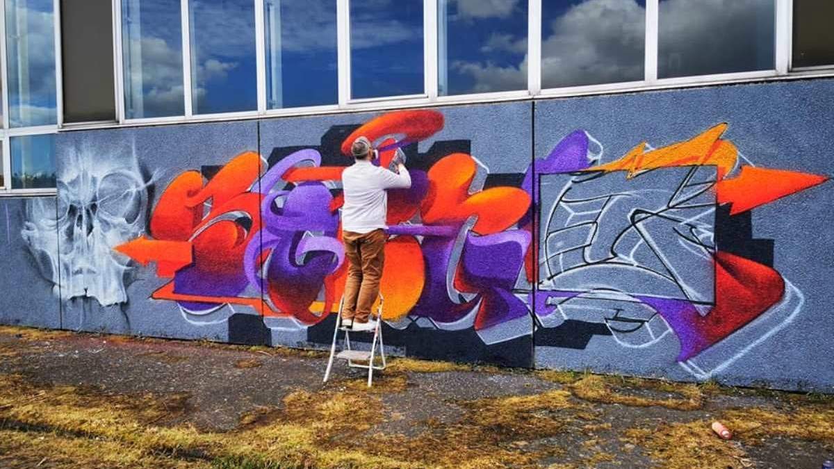 Arte efímero en una propiedad a demoler. Fuente: (Instagram)