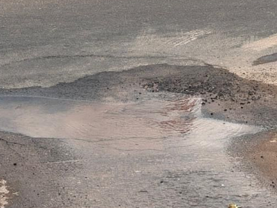 La pérdida de cada día: una fuga de agua en Maipú lleva dos semanas sin solución