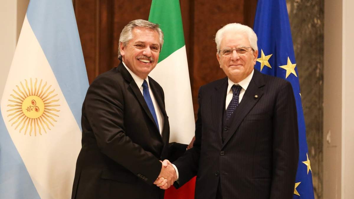 Fernández en Italia (Foto: Casa Rosada).