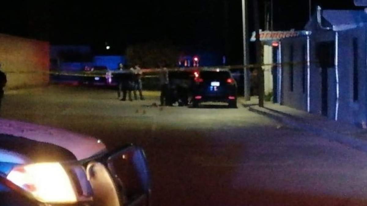 Zona acordonada donde fue asesinada en el municipio Valle de Allende en Chihuahua