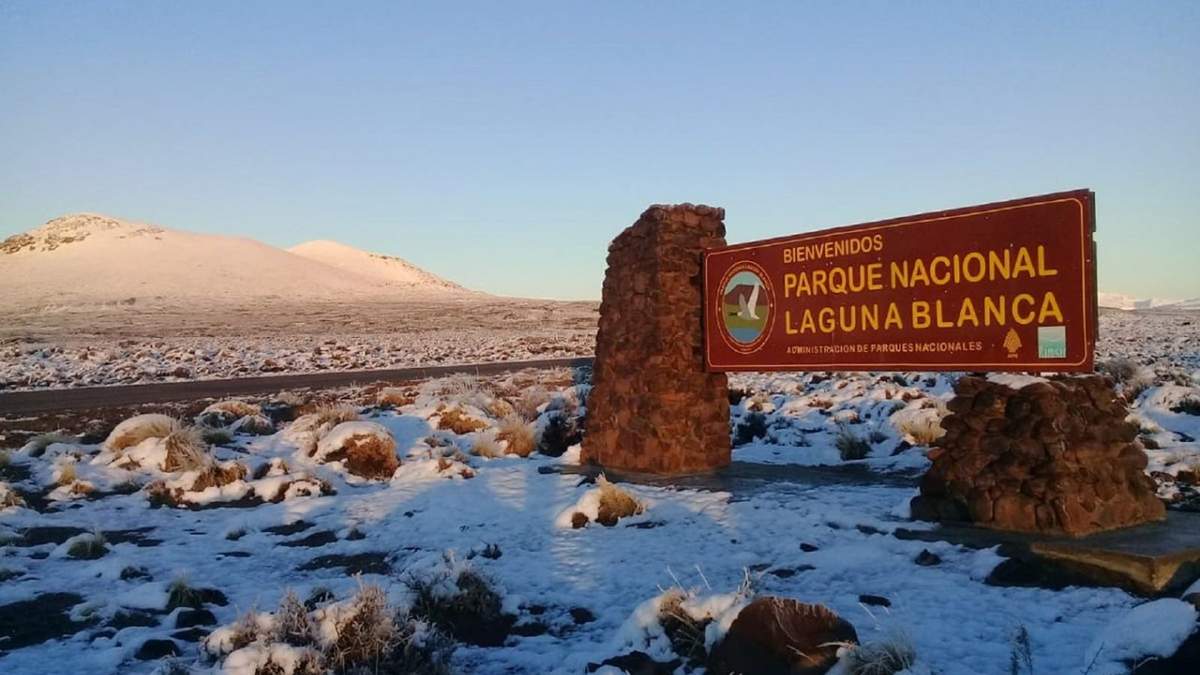 Condiciones adversas climáticas para ubicar al poblador que se encuentra desaparecido en Laguna Blanca. Fuente: (Twitter).