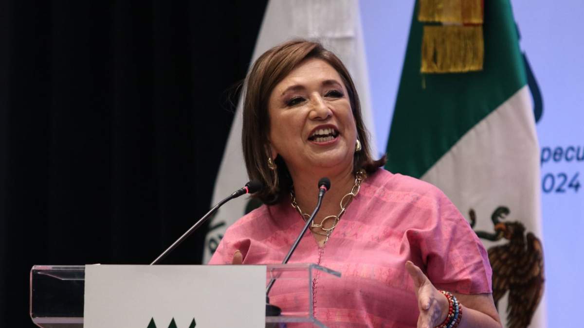 Xóchitl Gálvez, durante la reunión con el Consejo Nacional Agropecuario