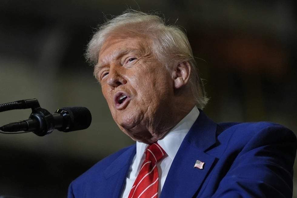 El presidente Donald Trump habla en la planta Mon Valley Works-Irvin de US Steel Corporation, el viernes 30 de mayo de 2025, en West Mifflin, Pensilvania.