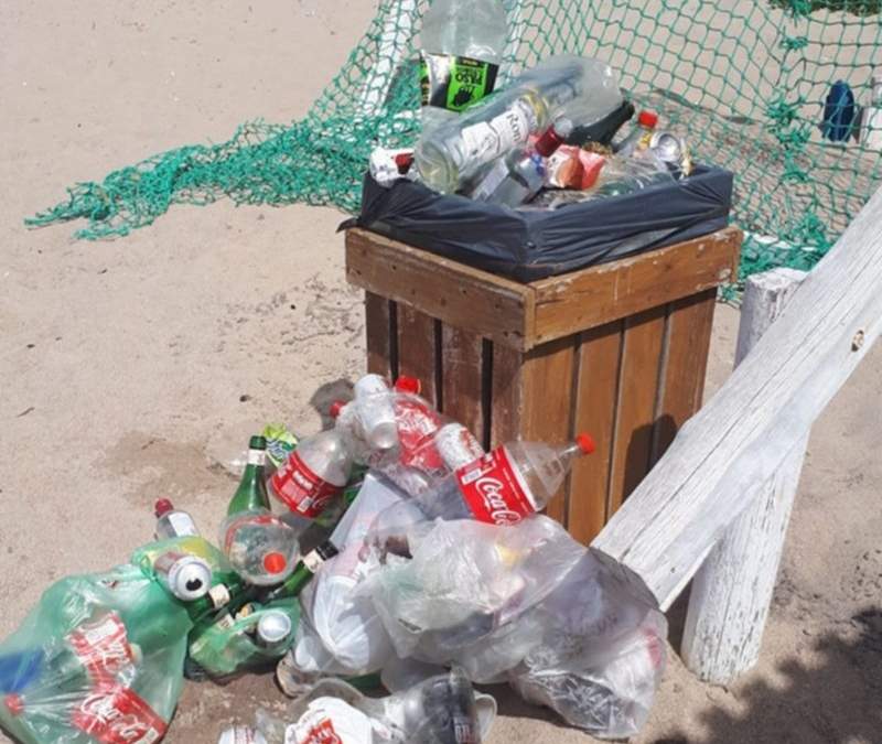Incidentes en Las Grutas. Fuente: (Twitter)
