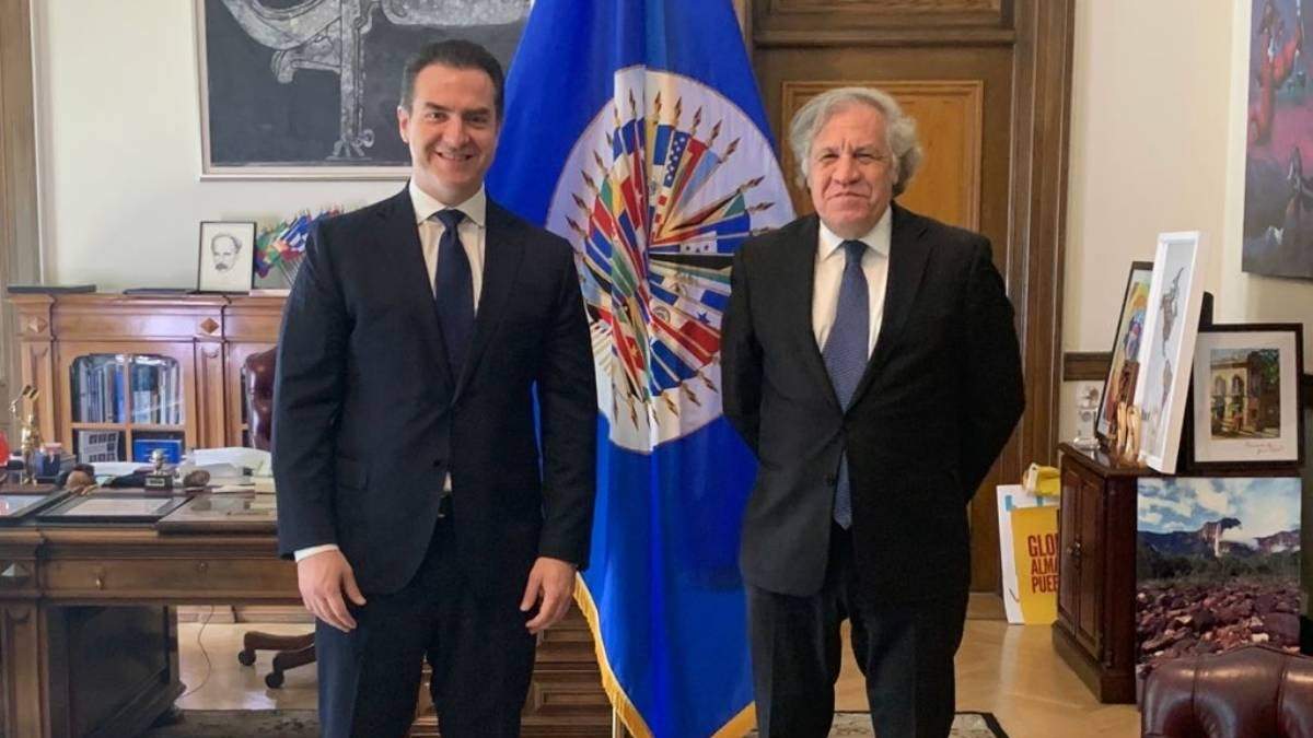 El candidato del PRI en Nuevo León y Luis Almagro, secretario general de la Organización de Estados Americanos