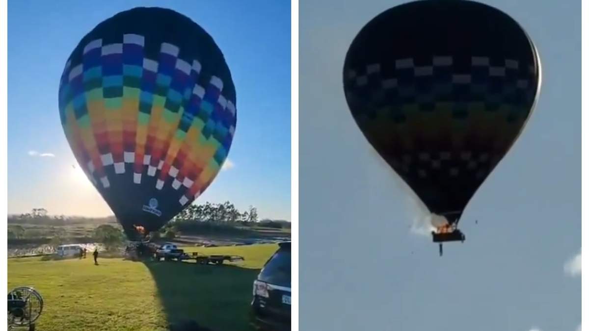 El incendio del globo aerostático